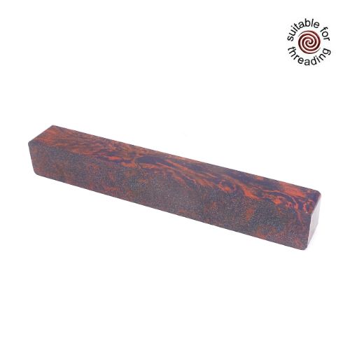 Blue Steel & Red Copper M3 Composite pen blanks